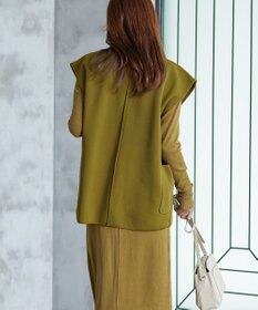 Tiaclasse 【2点セット】Wフェイスニットベスト＆ニットワンピース