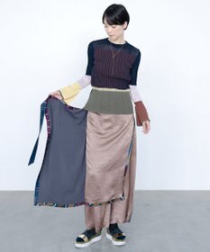 COQ CACTUS カラーブロックリブニット