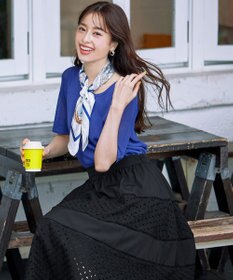 Tiaclasse L 【新色追加・洗える】幅広く活躍が期待できるレース切替スカート