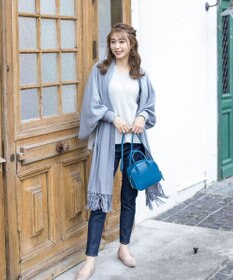 Tiaclasse 【洗える】ストール風カーディガン