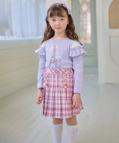 ANY KIDS チェック柄 ガーリー スカパン