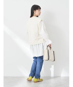 earth music&ecology ＳＥＴ２点Ｖネックベスト＋スタンドカラーチュニック