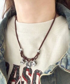 WEGO Lモチーフパーツコードネックレス