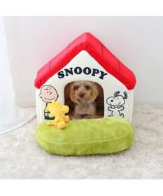 PET PARADISE スヌーピー お庭付き赤い屋根 折り畳みハウス【小】