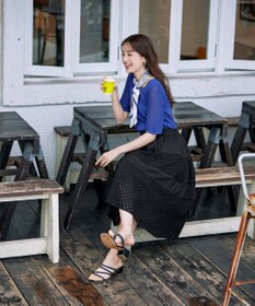 Tiaclasse L 【新色追加・洗える】幅広く活躍が期待できるレース切替スカート