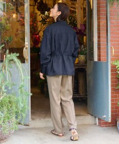 自由区 【XSサイズ～/洗える/セット着用可】キュプラリネンシャンタン イージーテーパードパンツ