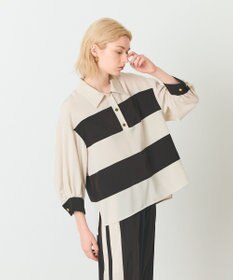 GRACE CONTINENTAL バイカラーポロトップ