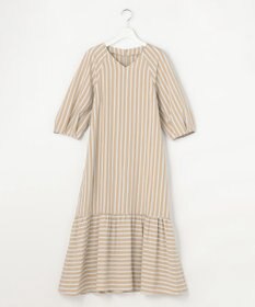 自由区 ビスコースナイロンドビーストライプ ワンピース