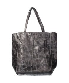 INTER-CHAUSSURES 【ANDREA CARDONE ITALI】ファスナー付き型押しレザートートバッグ