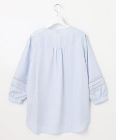 J.PRESS LADIES 【洗える】ポリエステルスパンソフトクロス レース ブラウス