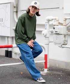 WEGO ピグメントクルーネックロンT