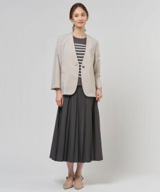 J.PRESS LADIES L エアリースパンボイル プリーツ スカート