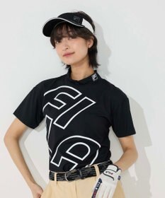 FILA GOLF／marie claire 【FILA GOLF】 シンプルロゴ半袖モックネックシャツ