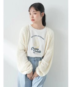 earth music&ecology ぽこぽこドロストカーディガン