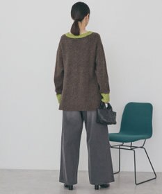 AMERICAN HOLIC 起毛バイカラーニットプルオーバー