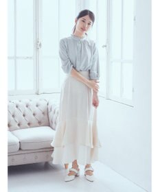 earth music&ecology ２ｗａｙフリル７分袖ブラウス