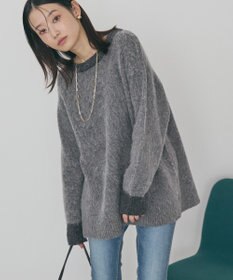 AMERICAN HOLIC 起毛バイカラーニットプルオーバー