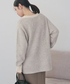 AMERICAN HOLIC 起毛バイカラーニットプルオーバー