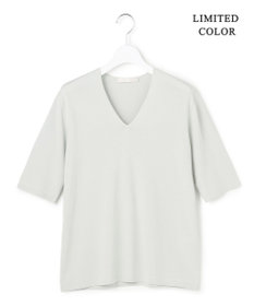 ICB L 【先行予約・WEB限定カラーあり】 シンセティックハイゲージ 半袖Vネックニット