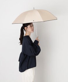 MOONBAT 【WEB限定/遮光率100%/遮熱/UV】POLO RALPH LAUREN（ポロ ラルフローレン）晴雨兼用日傘 無地 オーバーロック刺繍 長傘