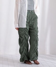 Green Parks ・ＳＵＧＡＲ　ＳＰＯＯＮ　配色ｓｔギャザーパンツ