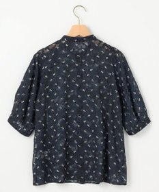 組曲 【WEB限定】フラワーボーダージャカードプリント ブラウス