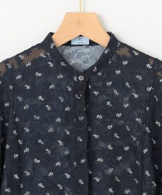 組曲 【WEB限定】フラワーボーダージャカードプリント ブラウス