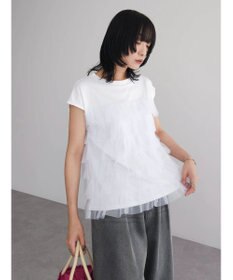 Green Parks フレンチスリーブチュールティアードプルオーバー