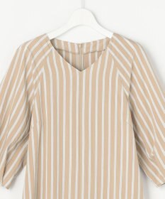 自由区 ビスコースナイロンドビーストライプ ワンピース