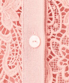 自由区 S 【洗える】レースコンビニット カーディガン