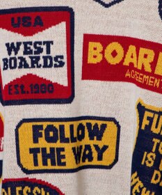 WEGO ルーズフィット総柄カーディガン