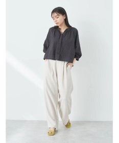 earth music&ecology 刺繍ギャザーブラウス