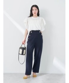 earth music&ecology コットンボイルフリルブラウス