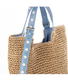 UNBILLION カシュカシュ cachecache / ドット刺繍ハンドル手編みトート