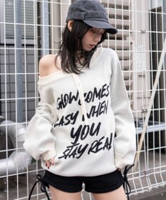 WEGO 2WAYショルダーリボンニット