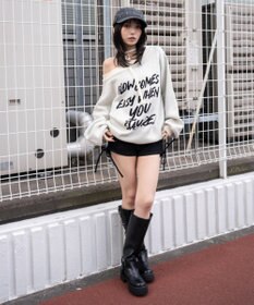 WEGO 2WAYショルダーリボンニット