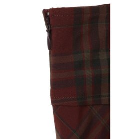 earth music&ecology バックレースアップチェックスカート