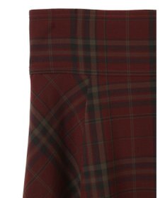 earth music&ecology バックレースアップチェックスカート