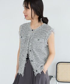 CRAFT STANDARD BOUTIQUE フリンジノースリーブニットプルオーバー
