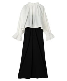 earth music&ecology ＳＥＴ２点ドビーショートブラウス＋キャミワンピース