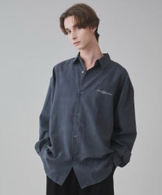 WEGO 【ユニセックス着用ITEM】フィブリルワンポイントBIGシャツ（長袖）