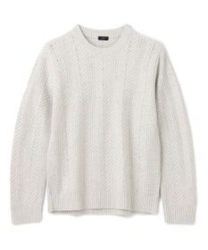 JOSEPH HOMME メランジヘリンボンストライプ　ケーブルニット