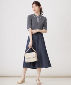 ANY SIS 【UVケア】ポロ襟 プルオーバー