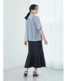 earth music&ecology フラワーレースシャツ