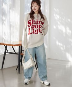 WEGO グラフィックBIGニットプルオーバー