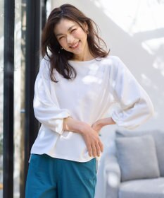 ANY L 【洗濯機可】ジャガード袖ねじりプルオーバー