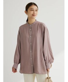 Green Parks バンドカラーシアーシャツ