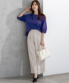 ANY SIS S 【撥水・汗ジミ防止・UVケア・洗える】スーピマスムース クロップド Tシャツ