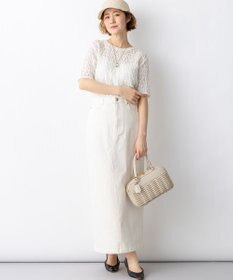 23区 【先行予約】リンクルレースジャージー 5分袖 TEE