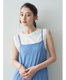 YECCA VECCA 【2点SET】シアーシャツ×Aラインキャミワンピース